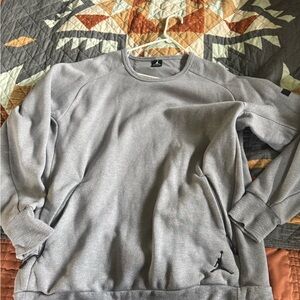 Jordan Men's Light Gray Crewneck Sweater